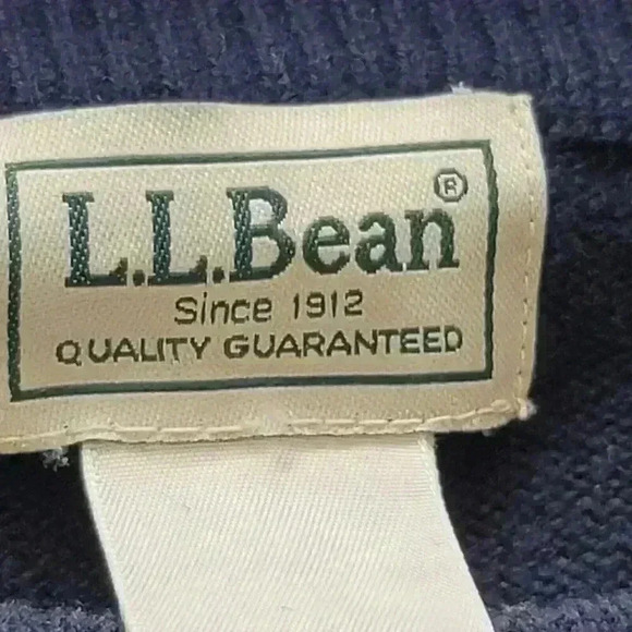 Eddie Bauer Navy Blue Crew Neck Sweater Lambs Wool Men's Size Large - Picture 3 of 7